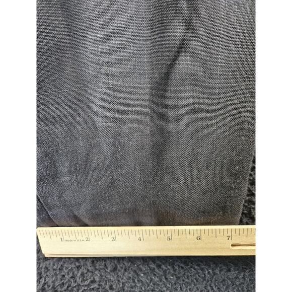 Talbots Womens Pants Black Size 16P 100% Irish Linen Side Zipper Wide Leg - Picture 10 of 12